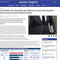 Los bufetes de abogados que lideran en asesoras legales para transacciones empresariales